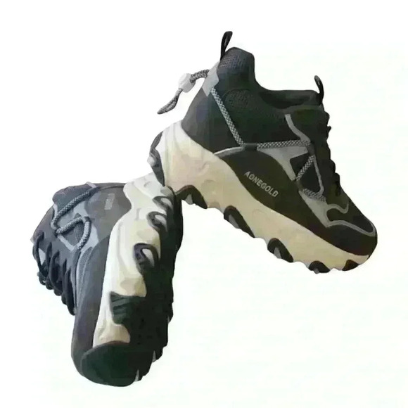 AONEGOLD Women's Hidden Wedge Sneaker High Heeled Size 9.5 - Picture 5 of 8